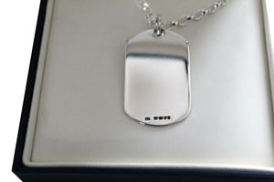Devanet mens sterlign silver dogtag